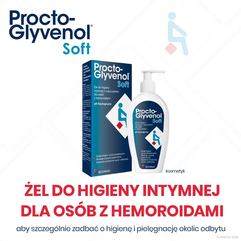 Procto-Glyvenol Soft żel do higieny intymnej z ruszczykiem, 180 ml