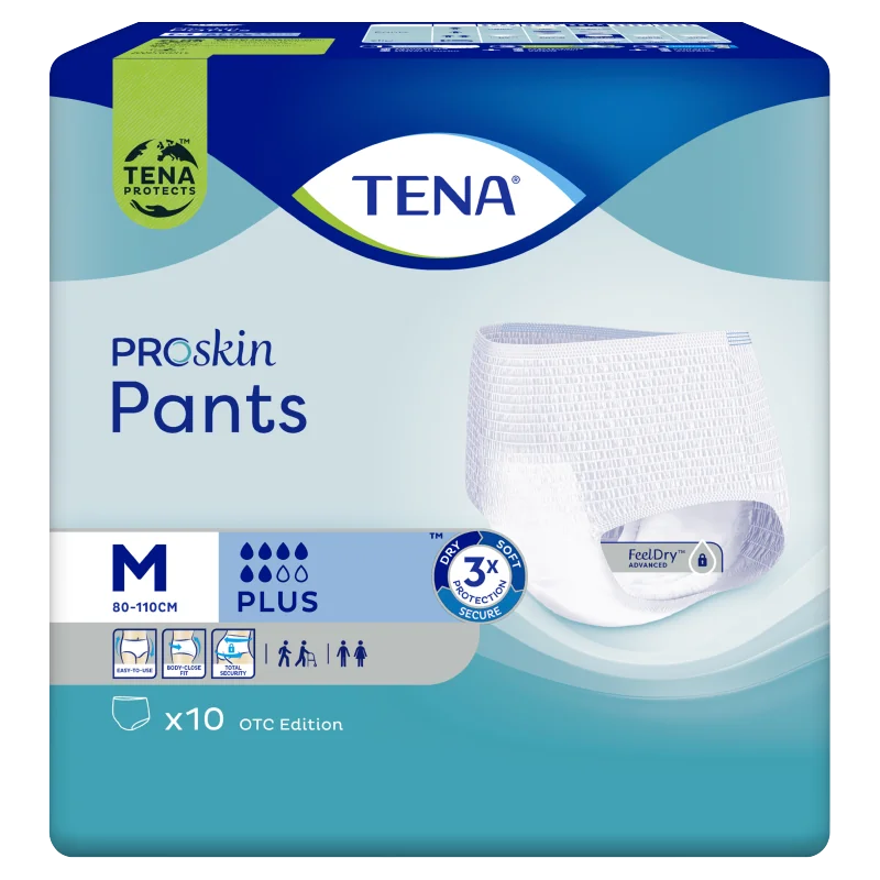 Tena Pants Proskin Plus, majtki chłonne, rozmiar M, 80-110 cm, OTC, 10 sztuk