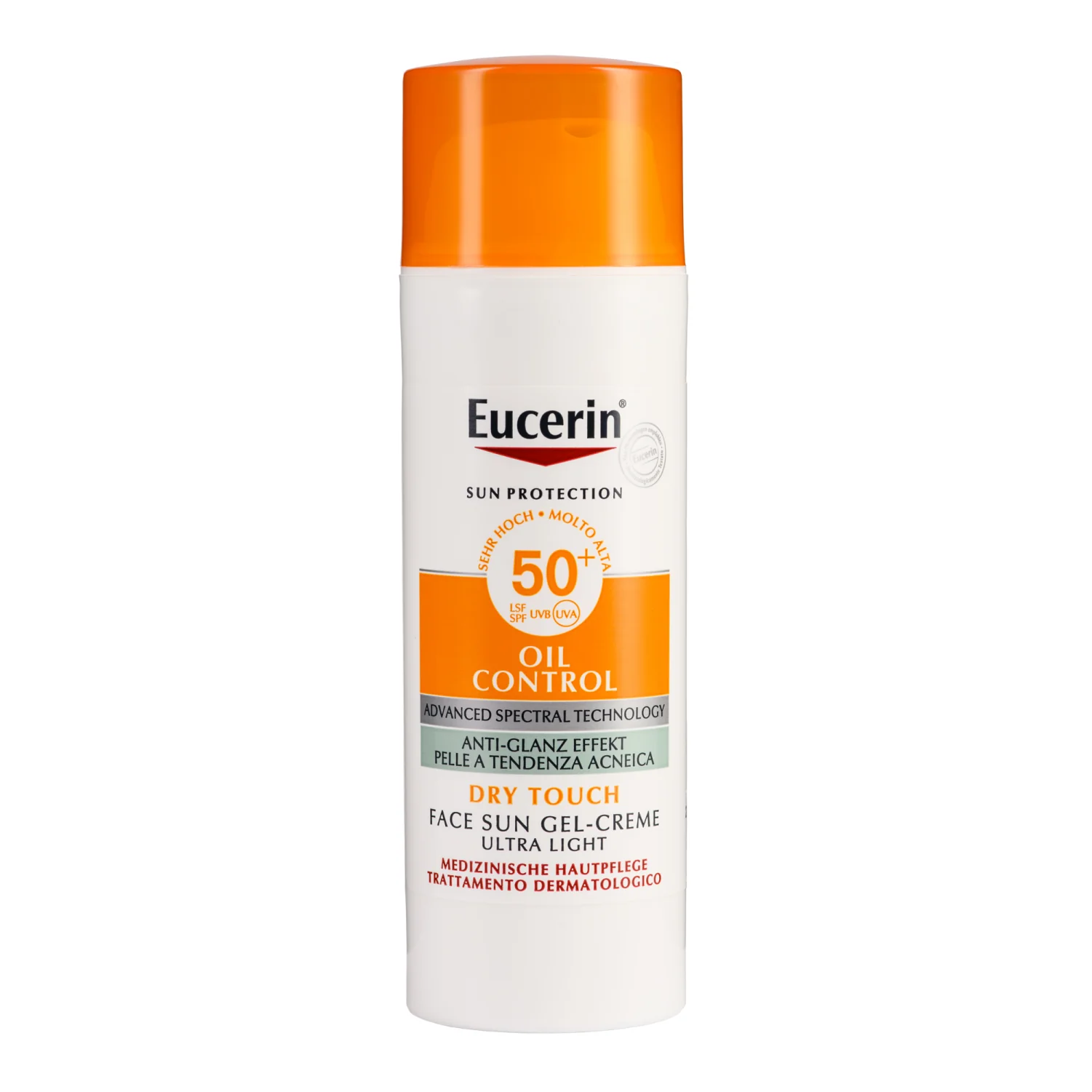 Eucerin Sun Oil Control Dry Touch, Żel-krem ochronny SPF50+, 50 ml