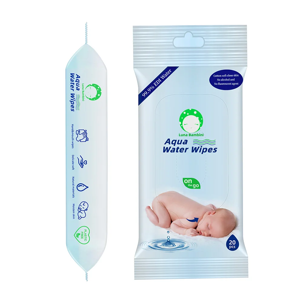 Luna Bambini Aqua Water Wipes chusteczki wodne, 20 szt. 