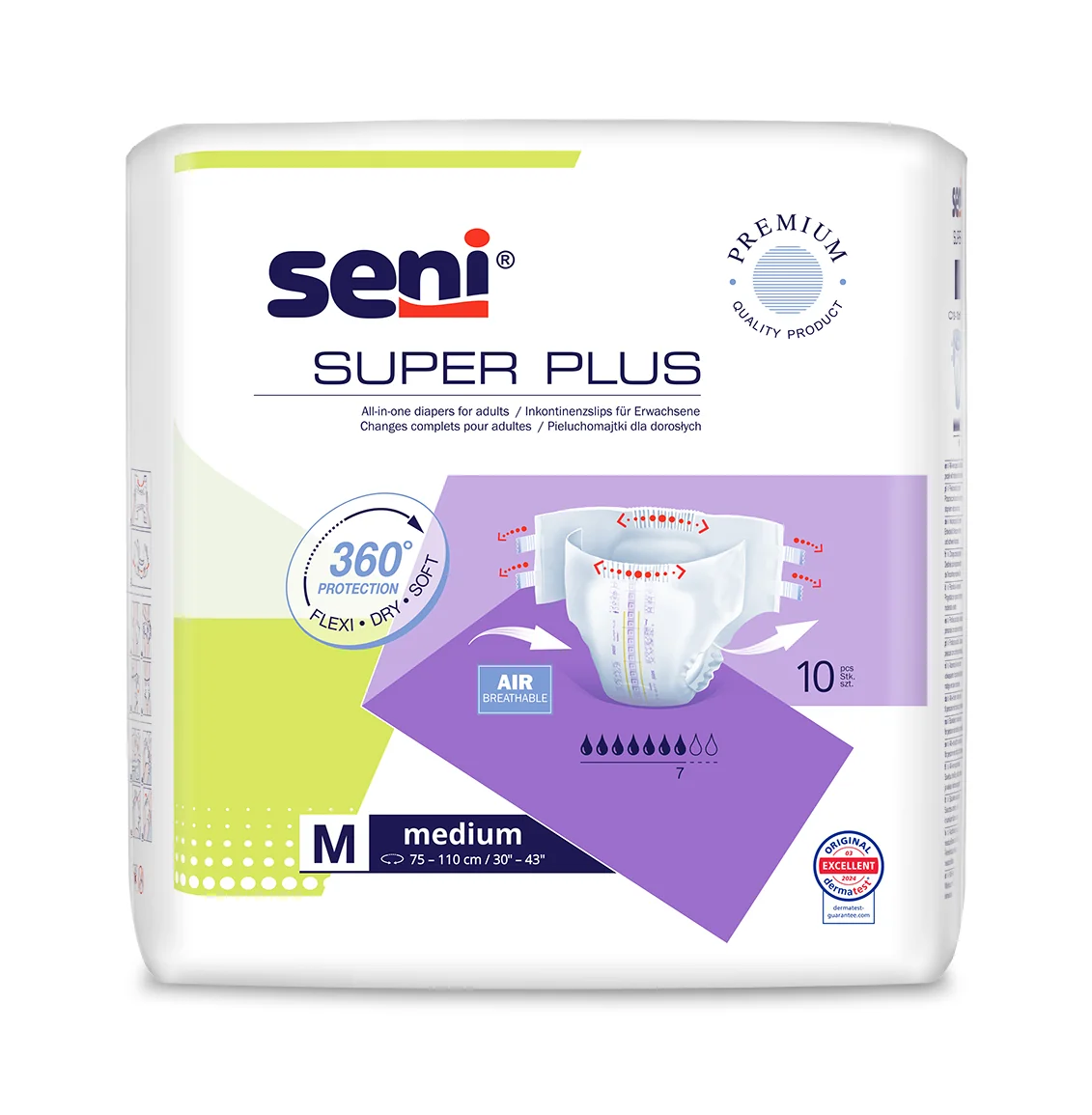 Seni Super Plus, pieluchomajtki M, 10 szt.