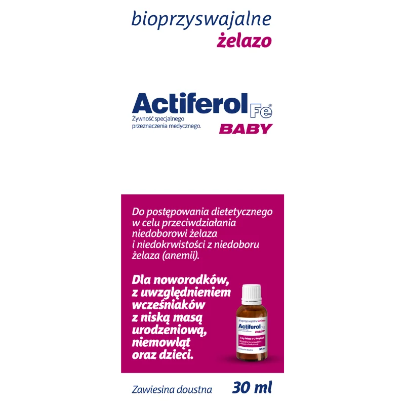 Actiferol Fe, krople, suplement diety, 30 ml