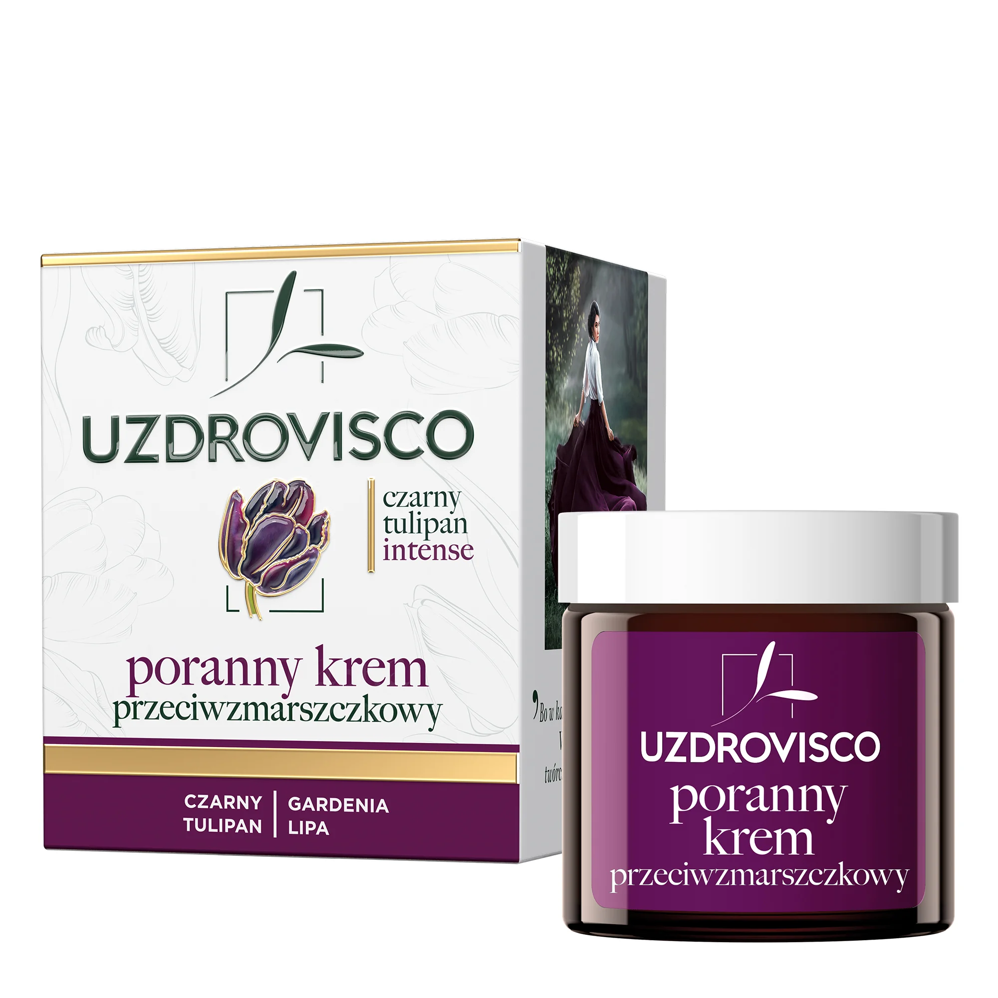 Uzdrovisco Czarny Tulipan Intense, Poranny krem przeciwzmarszczkowy, 50 ml