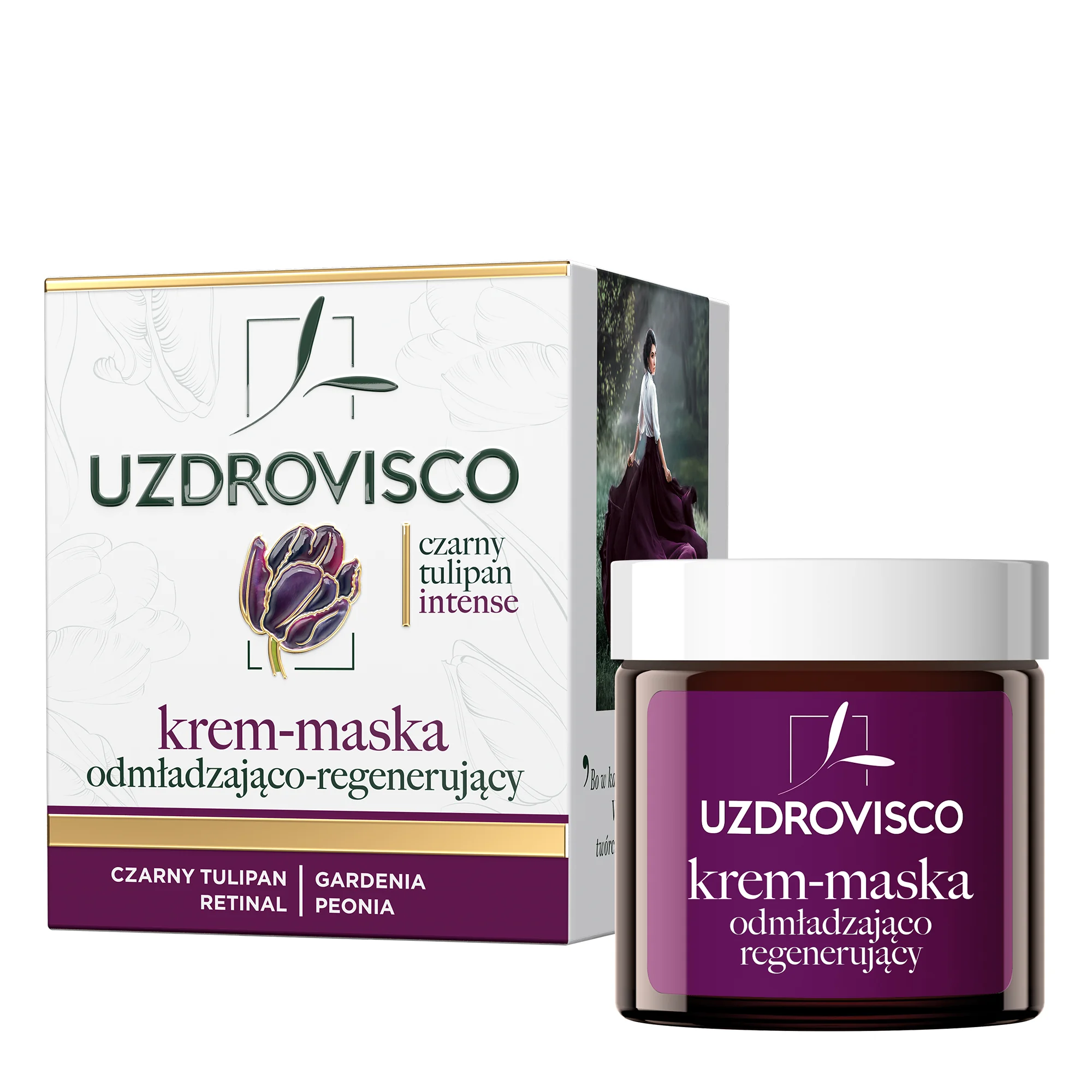 Uzdrovisco Czarny Tulipan Intense, Krem-maska odmładzająco-regenerujący, 50 ml