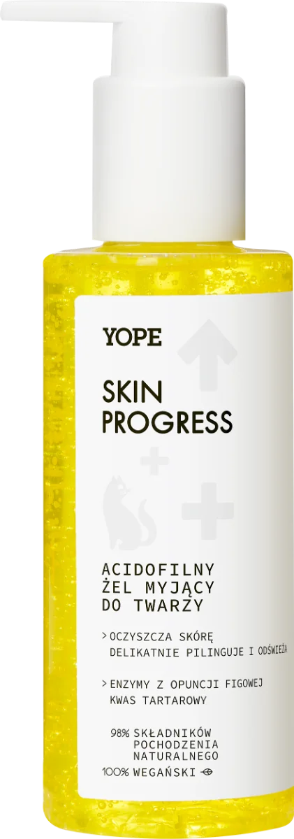 YOPE Skin Progress, żel myjący do twarzy acidofilny, 150 ml