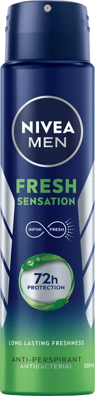 Nivea Men Fresh Sensation Spray, antyperspirant w sprayu dla mężczyzn, 250 ml