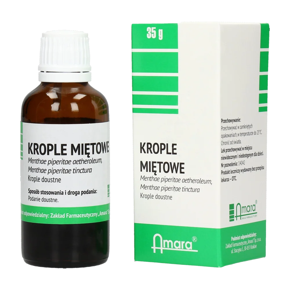 Amara krople miętowe, 35 g