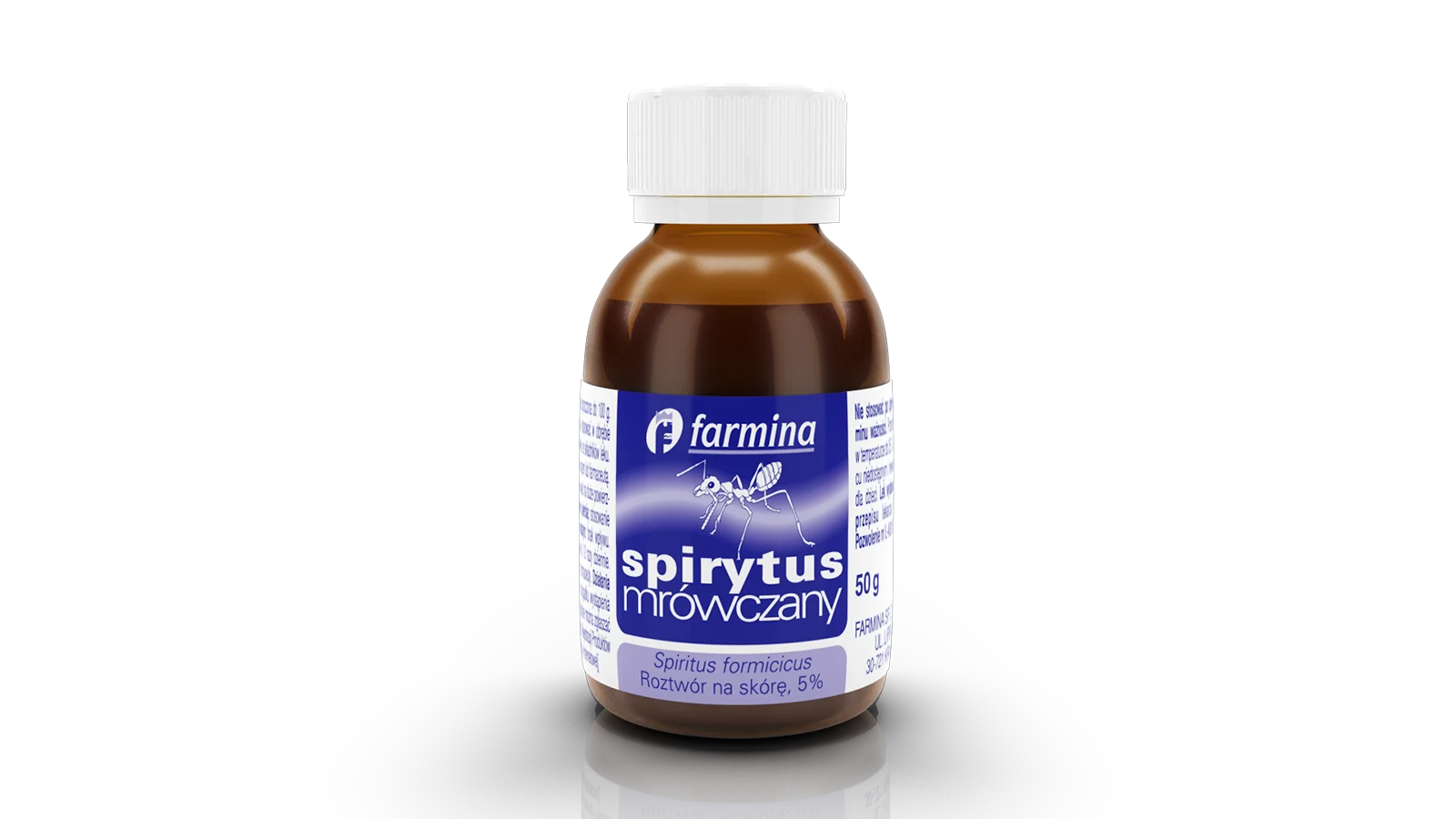 Farmina Spirytus mrówczany 5 %, roztwór na skórę, 50 g