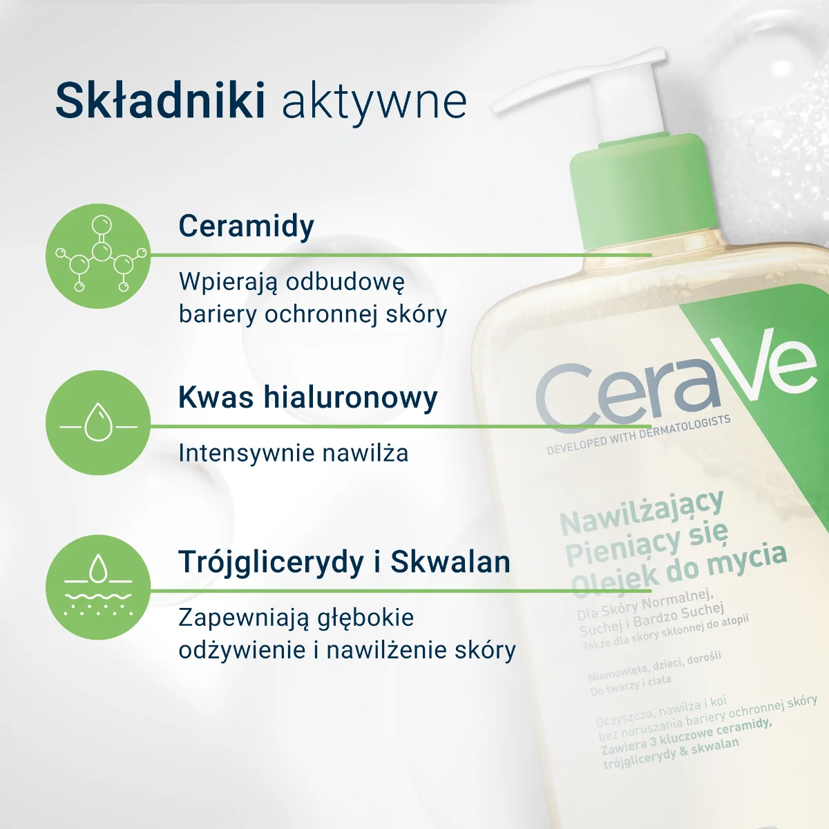 CeraVe nawilżający pieniący się olejek do mycia, 473 ml