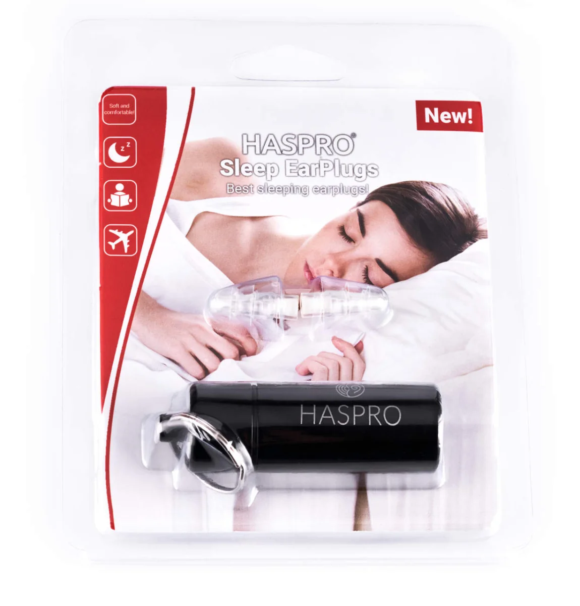 Haspro Sleep Universal, zatyczki do uszu, 1 para