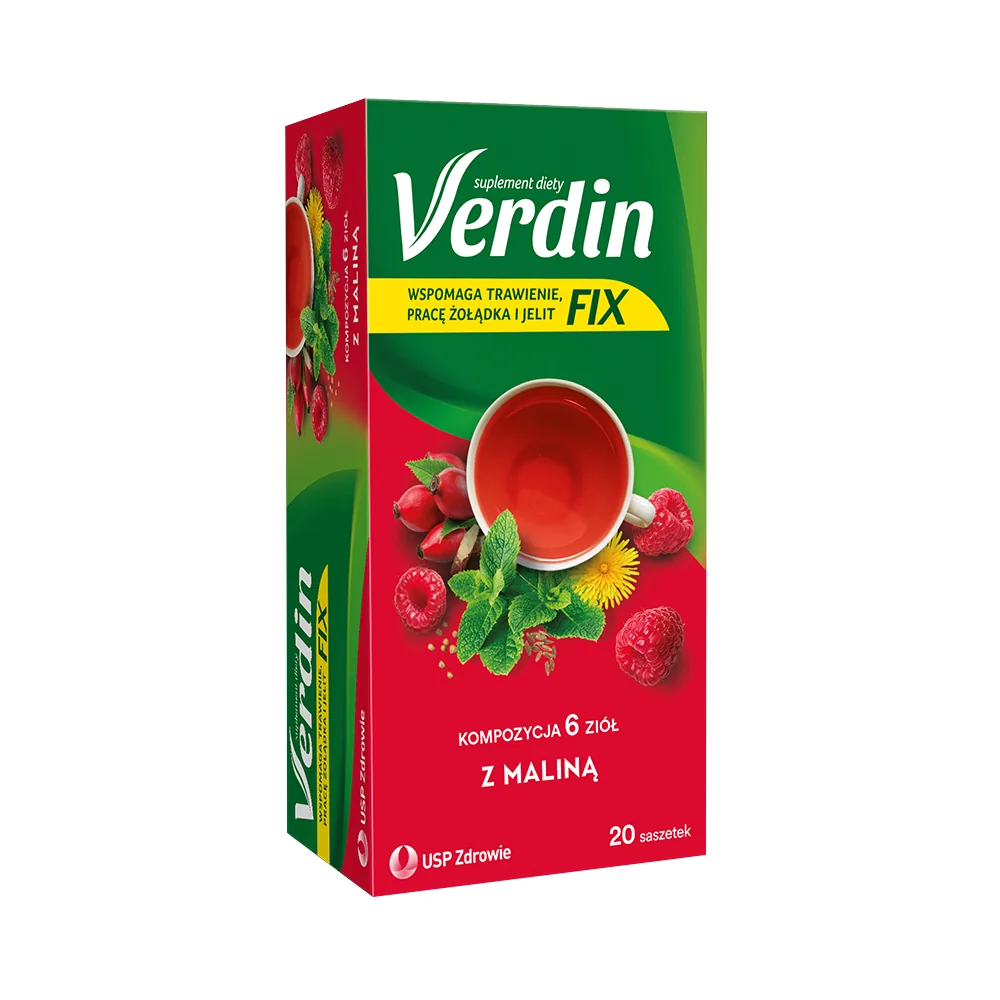 Verdin FIX z Maliną, suplement diety, 20 saszetek