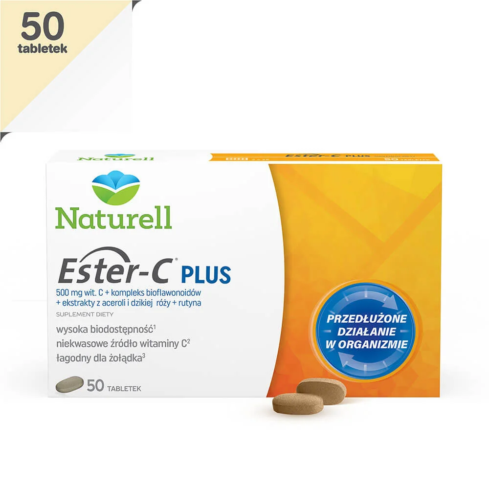 Naturell Witamina C Ester-C Plus, suplement diety, 50 tabletek