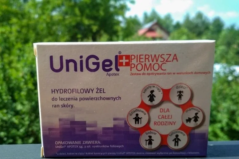 Przyspieszanie gojenia ran z UniGel APOTEX Pierwsza Pomoc – recenzja