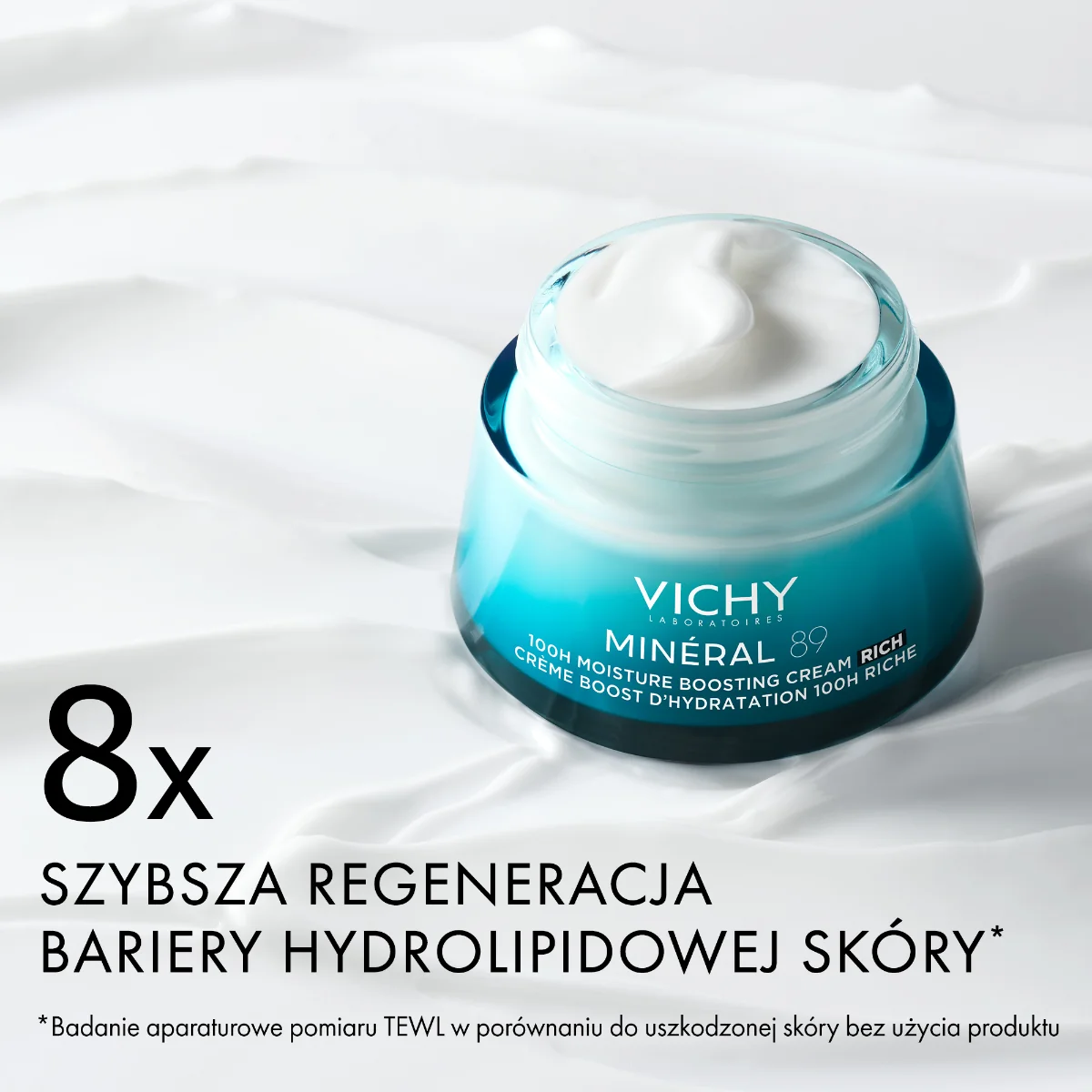 Vichy Minéral 89 bogaty krem nawilżająco-odbudowujący 72h, 50 ml