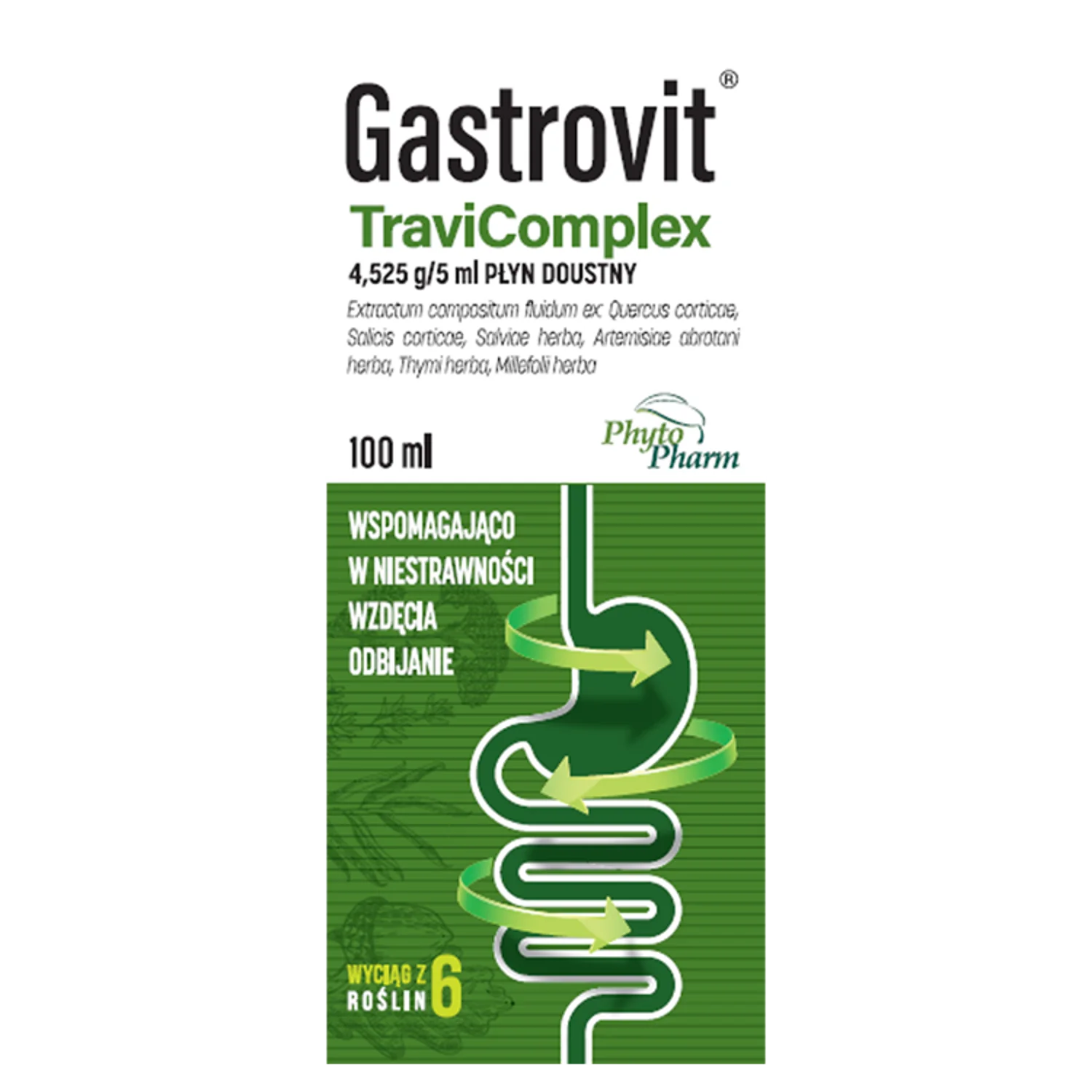 Gastrovit TraviComplex, 4,525 g/5 ml, płyn doustny, 100 ml