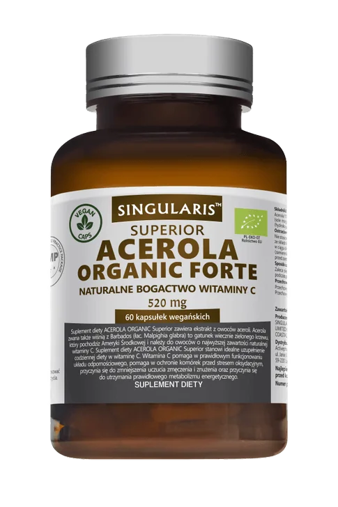 Singularis Superior Acerola Organic Forte, suplement diety, 60 kapsułek