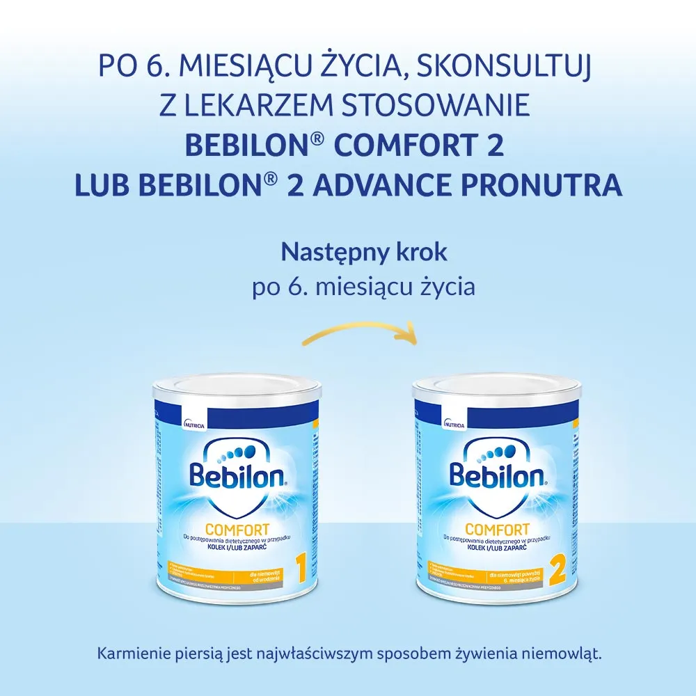 Bebilon Comfort 1, mleko początkowe od urodzenia, 400 g 