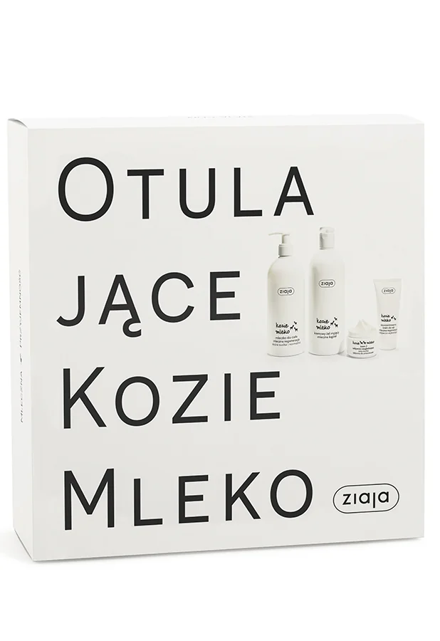 Ziaja Kozie mleko zestaw świąteczny mleczko do ciała, 400 ml + kremowy żel myjący, 500 ml + krem odżywczo-wygładzający, 50 ml + krem do rąk, 50 ml