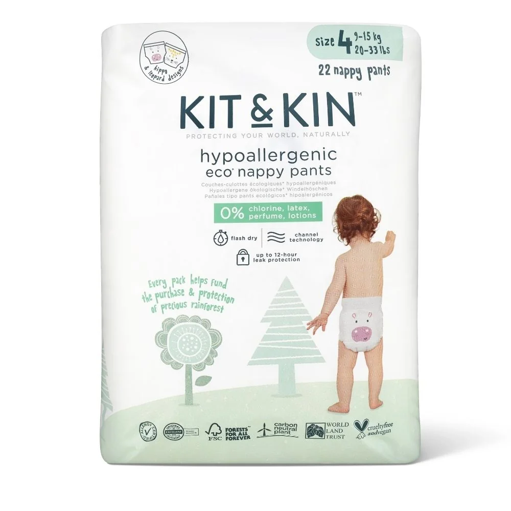 Kit & Kin, biodegradowalne pieluchomajtki Nappy Pants 4 (9-14 kg), 22 szt.