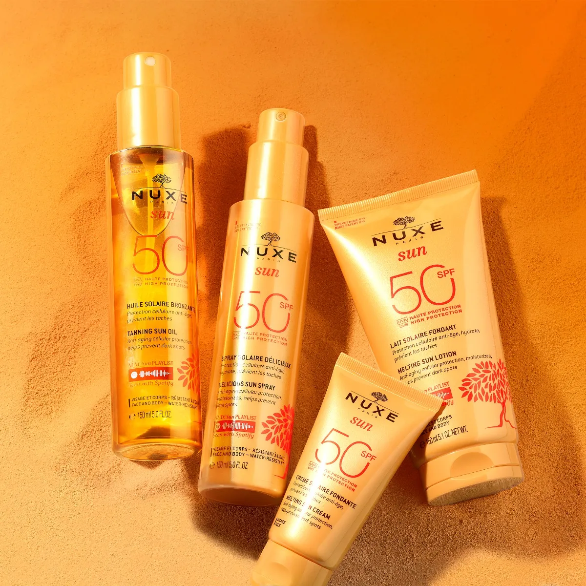 Nuxe Sun olejek do opalania twarzy i ciała SPF50, 150 ml 