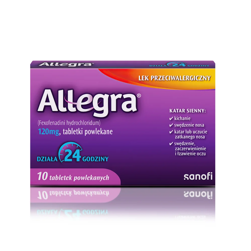 Allegra, 120 mg, 10 tabletek powlekanych 