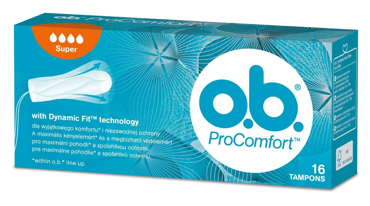 O.B. ProComfort Super, tampony, 4 x 16 sztuk