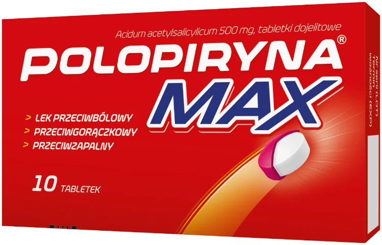 Polopiryna Max 500 mg, 10 tabletek dojelitowych