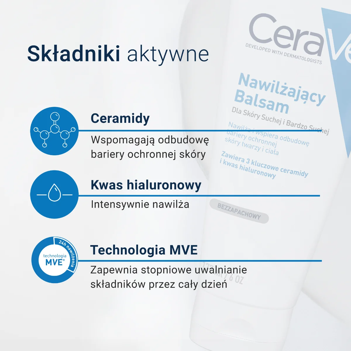 CeraVe balsam nawilżający do twarzy i ciała z ceramidami, 177 ml