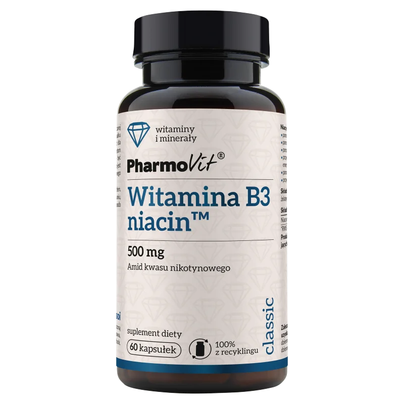 Witamina B3 Pharmovit, suplement diety, 60 kapsułek