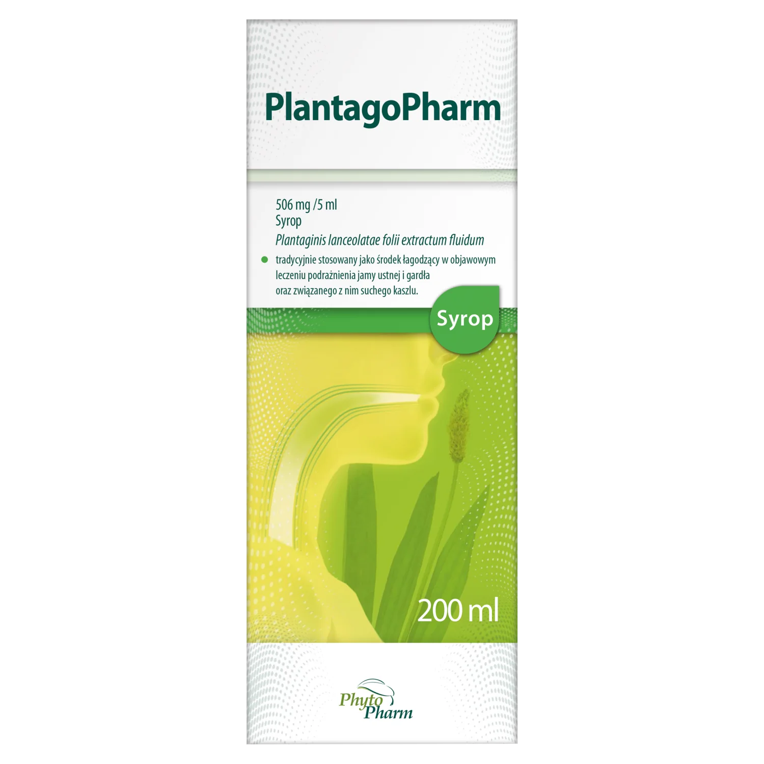 PlantagoPharm, 506 mg/5 ml, syrop, 200 ml