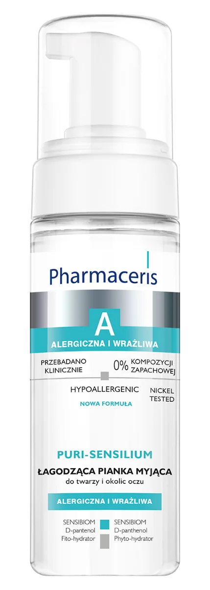 Pharmaceris A Puri-Sensilium, łagodząca pianka myjąca do twarzy i oczu, 150 ml