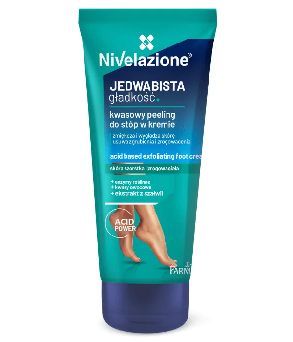 Nivelazione Jedwabista Gładkość, kwasowy peeling do stóp w kremie, 75 ml