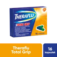 Theraflu Total Grip, 500 mg + 6,1 mg + 100 mg, 16 kapsułek