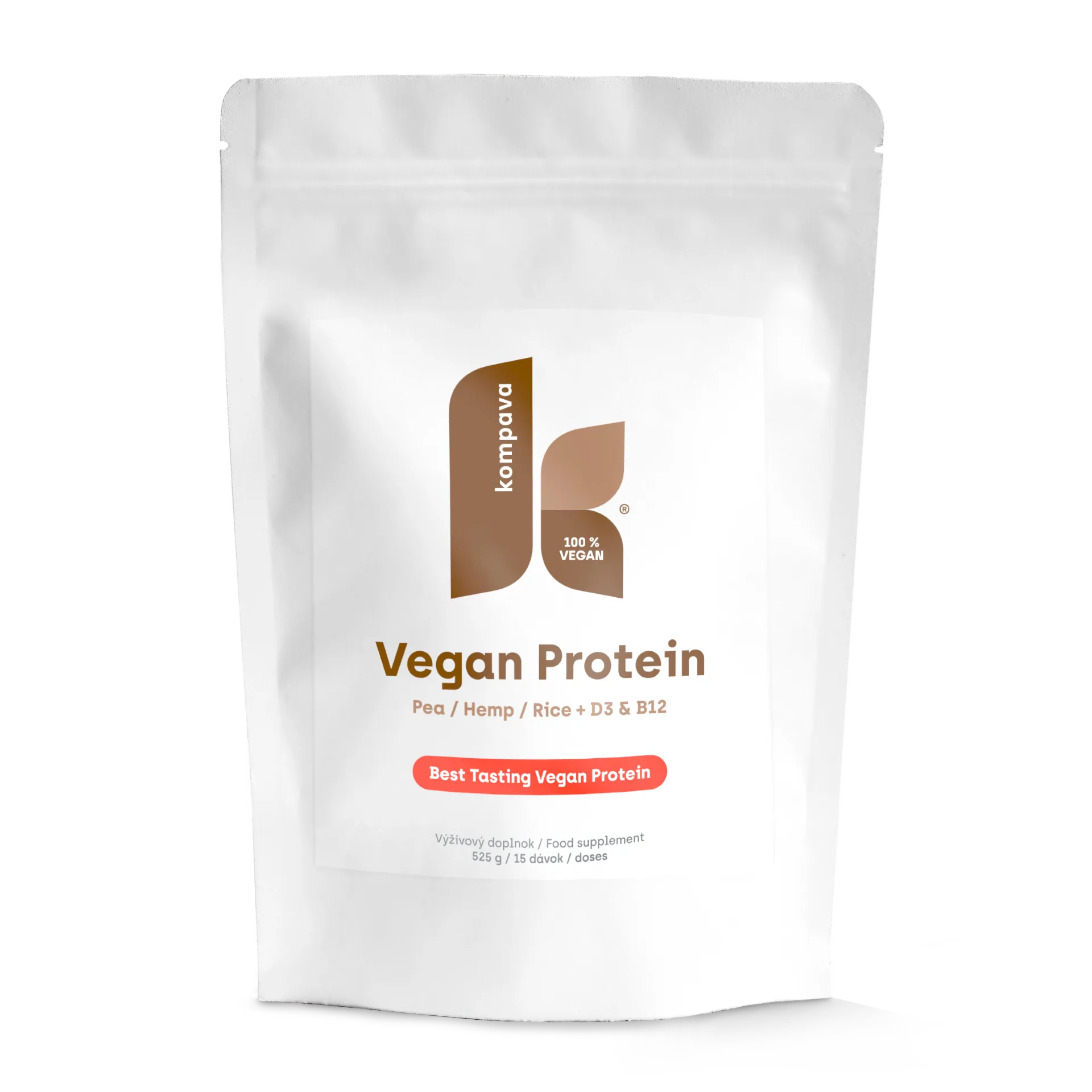 Kompava Vegan Protein wegańska odżywka białkowa czekolada – pomarańcza, 525 g
