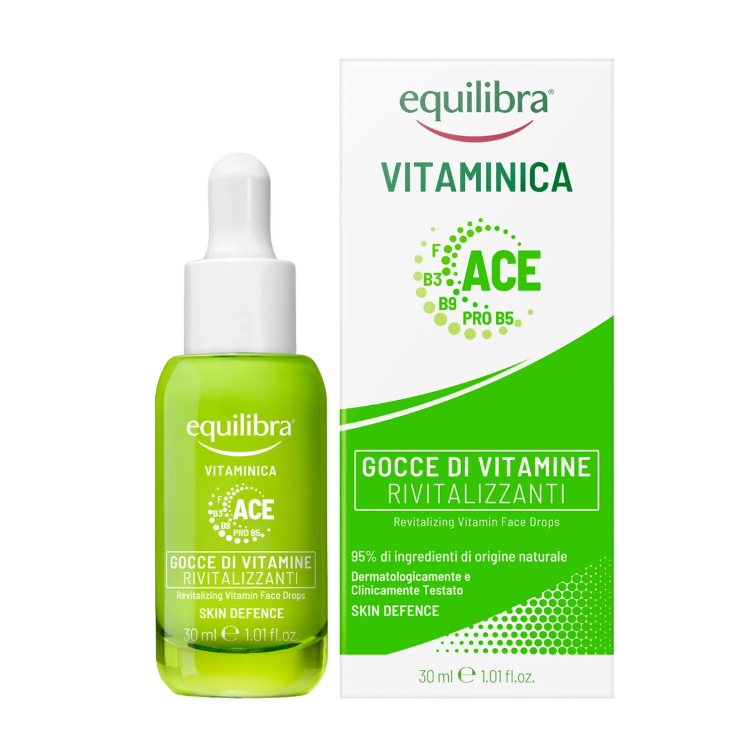 Equlibra Vitaminica, rewitalizujące krople do twarzy, 30 ml