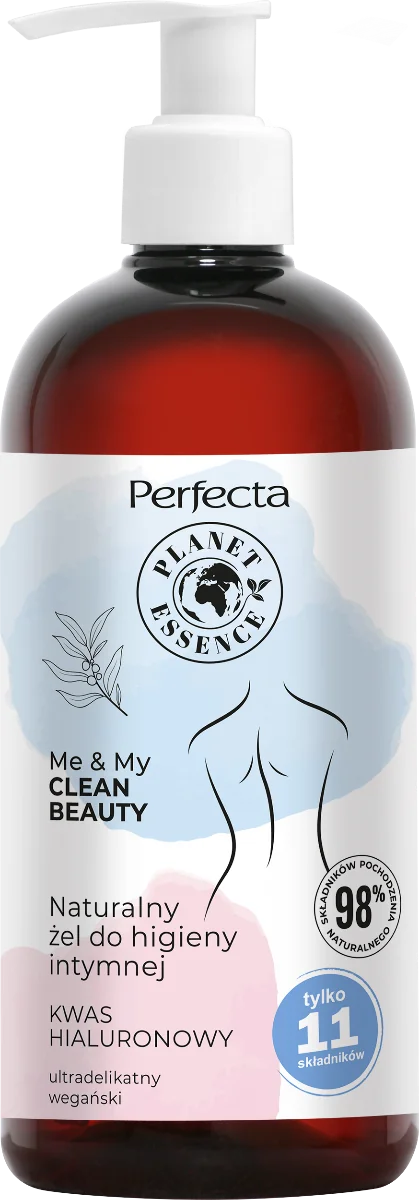 Perfecta Me & My Clean Beauty, naturalny żel do higieny intymnej z kwasem hialuronowym, 400 ml