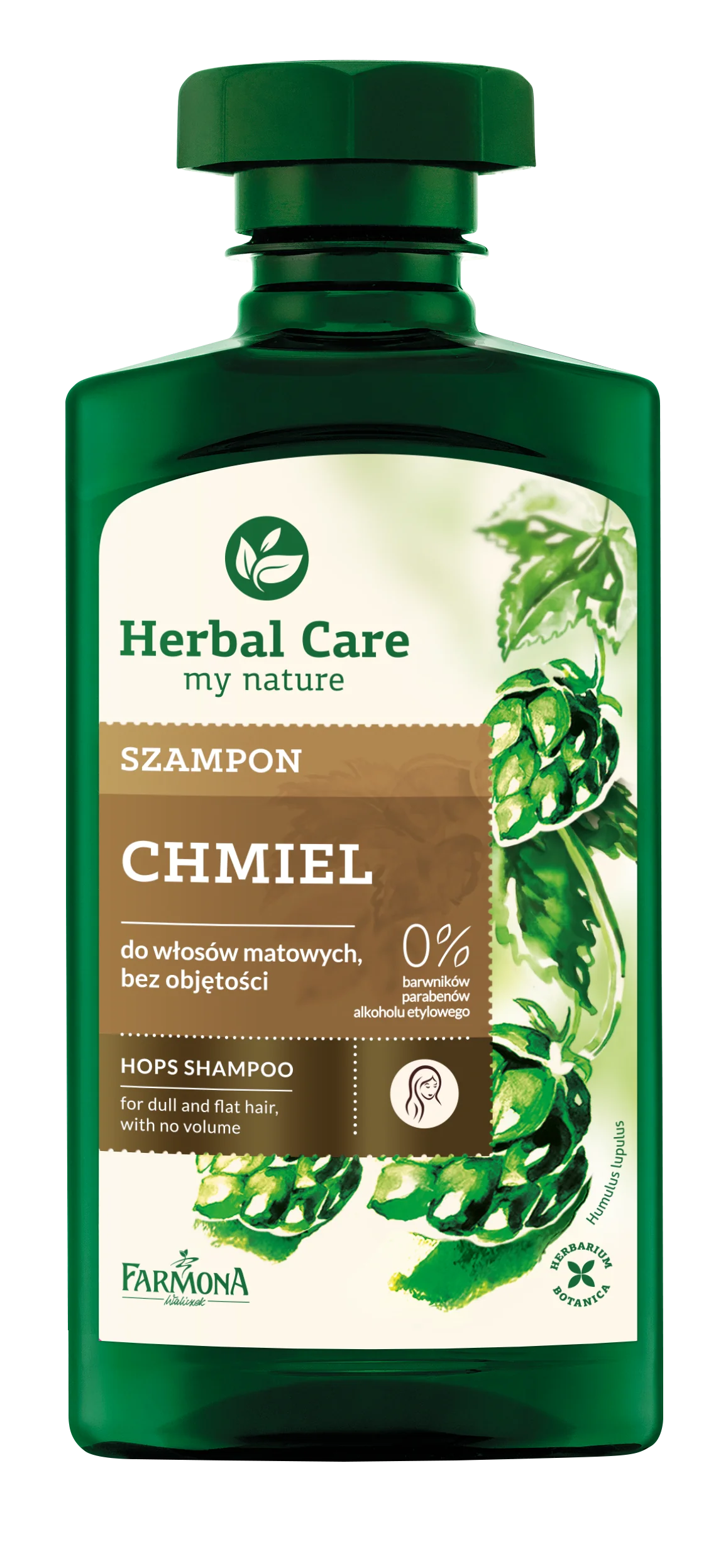 Herbal Care szampon do włosów matowych i bez objętości Chmiel, 330 ml 