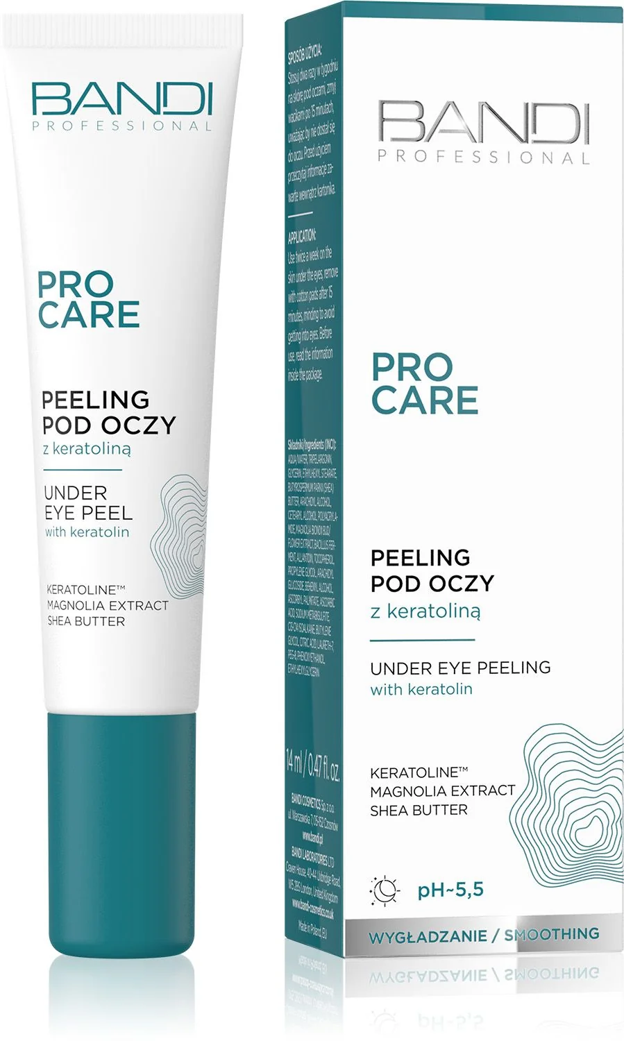 Bandi Pro Care, peeling pod oczy z keratoliną, 14 ml