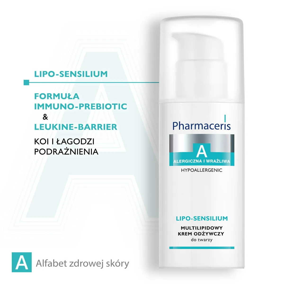 Pharmaceris A Lipo-Sensilium, multilipidowy krem odżywczy do twarzy, skóra alergiczna i wrażliwa, 50 ml 