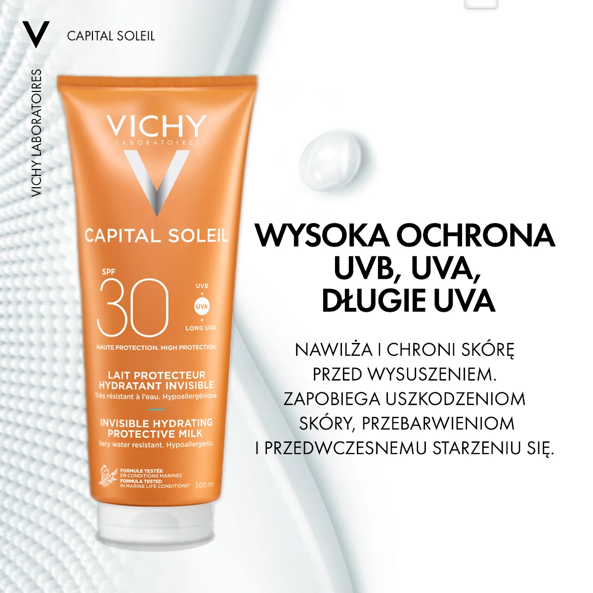 Vichy Idéal Soleil ochronne mleczko do twarzy i ciała SPF 30, 300 ml