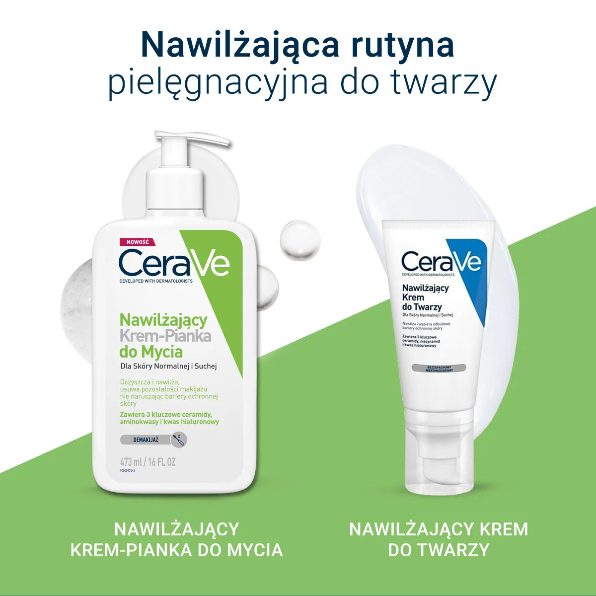 CeraVe nawilżający krem-pianka do mycia, 473 ml