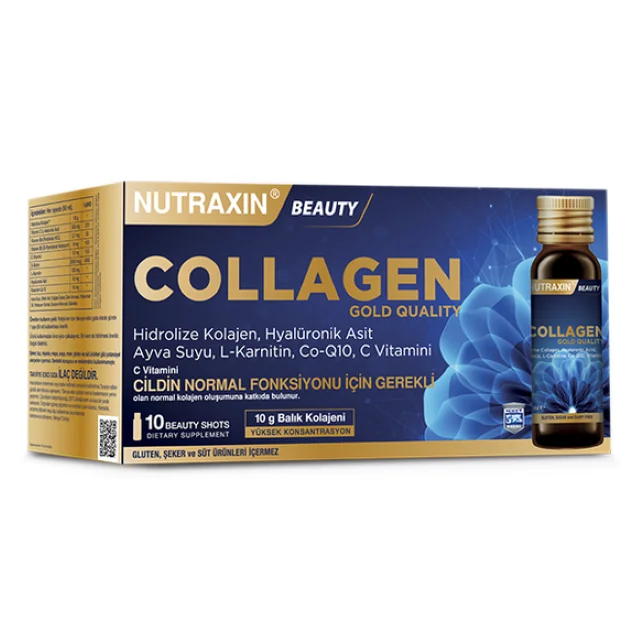 Nutraxin Beauty Gold Collagen kolagen typu morskiego, 10 x 50 ml