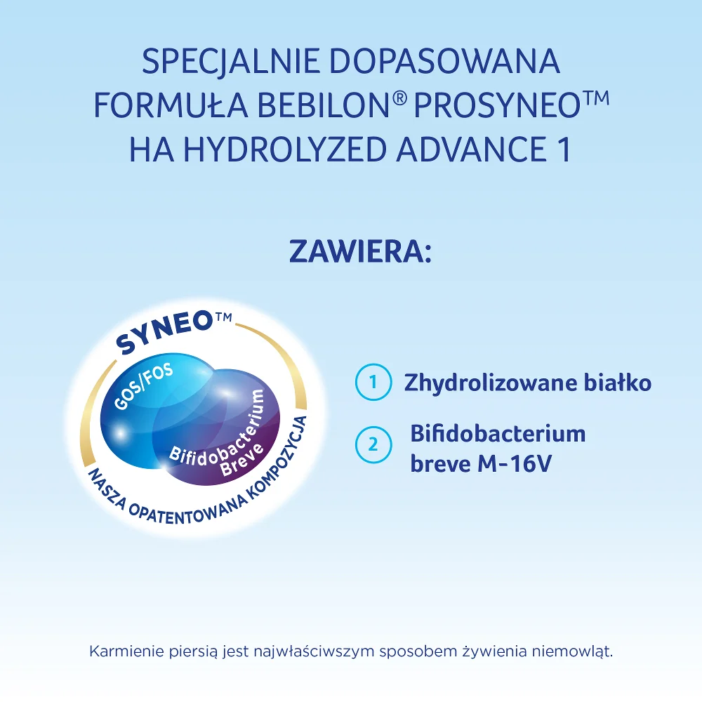 Bebilon Prosyneo HA 1 mleko początkowe dla niemowląt od urodzenia, 400 g