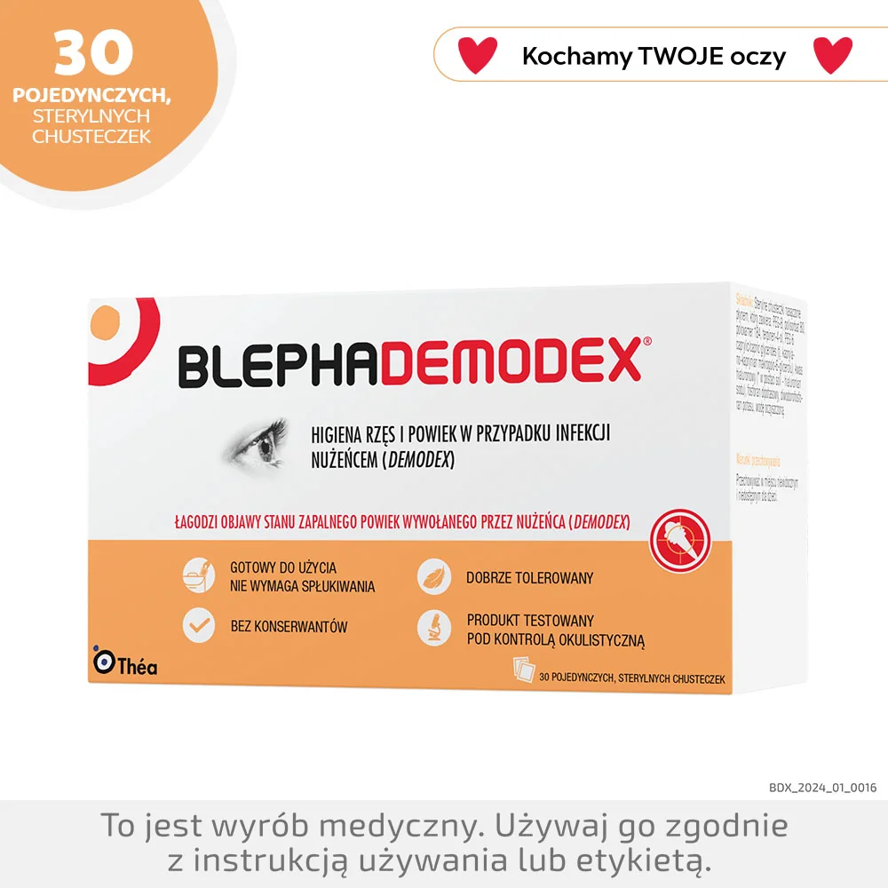 BlephaDemodex chusteczki, 30 sztuk