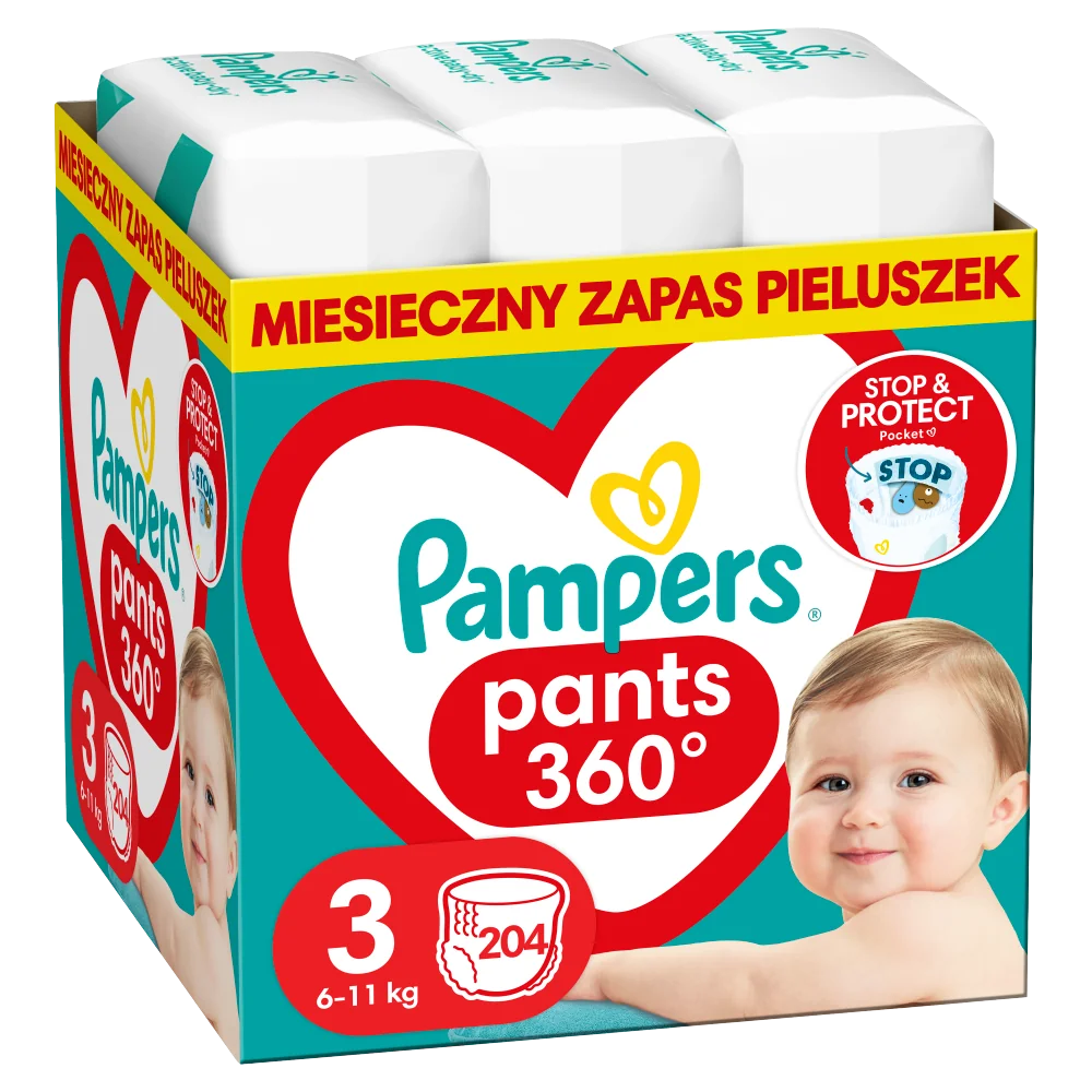 Pampers MTH pieluchy, rozmiar 3, 6-11 kg, 204 szt.