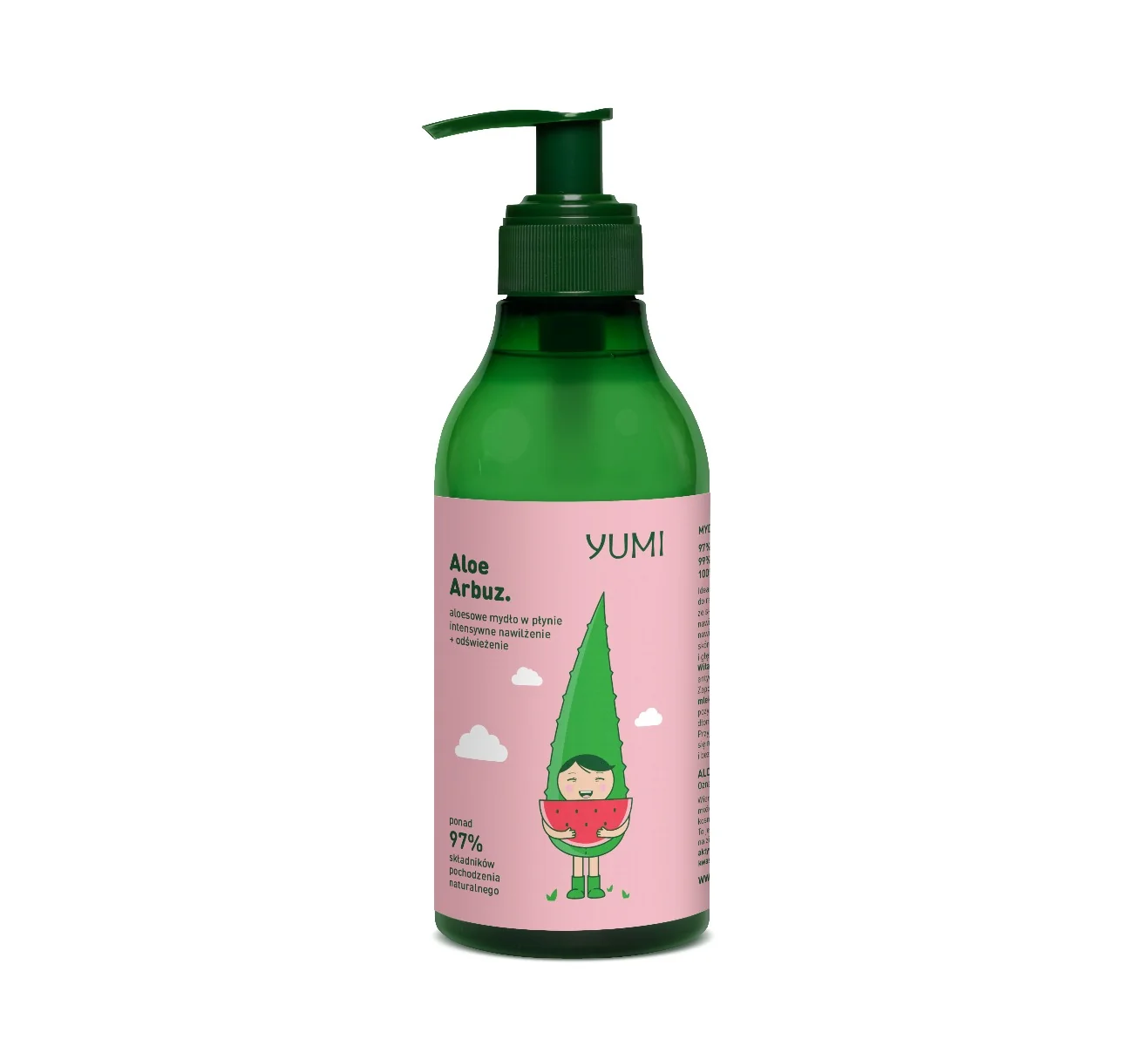 Yumi Aloe Arbuz, aloesowe mydło w płynie, 300 ml