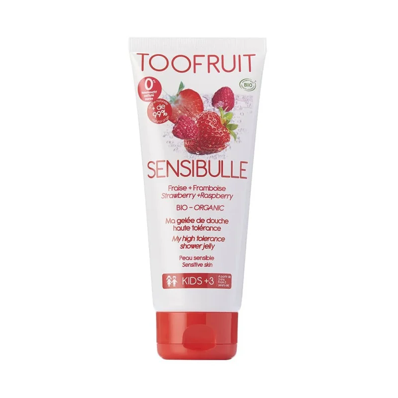 TOOFRUIT, żel pod prysznic dla dzieci skóra wrażliwa Truskawka i Malina, 200 ml