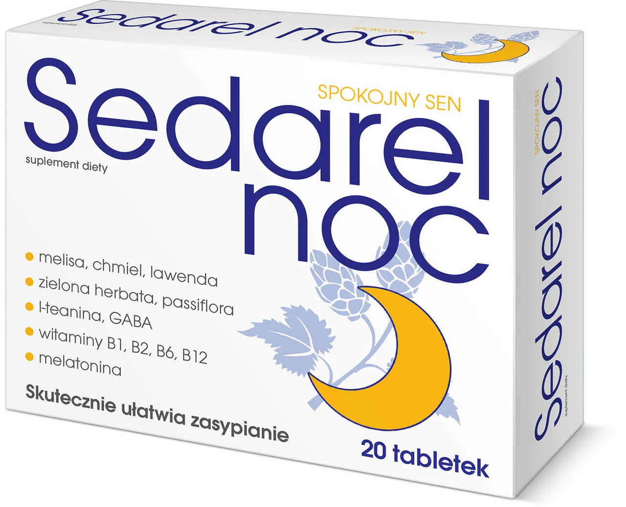 Sedarel Noc, suplement diety, 20 tabletek