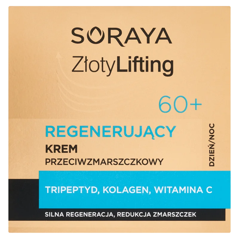 Soraya Złoty Lifting, regenerujący krem przeciwzmarszczkowy 60+, 50 ml