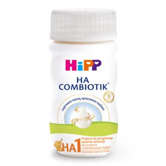 HIPP 1 HA Combiotik, hipoalergiczne mleko początkowe, dla niemowląt od urodzenia, 90 ml